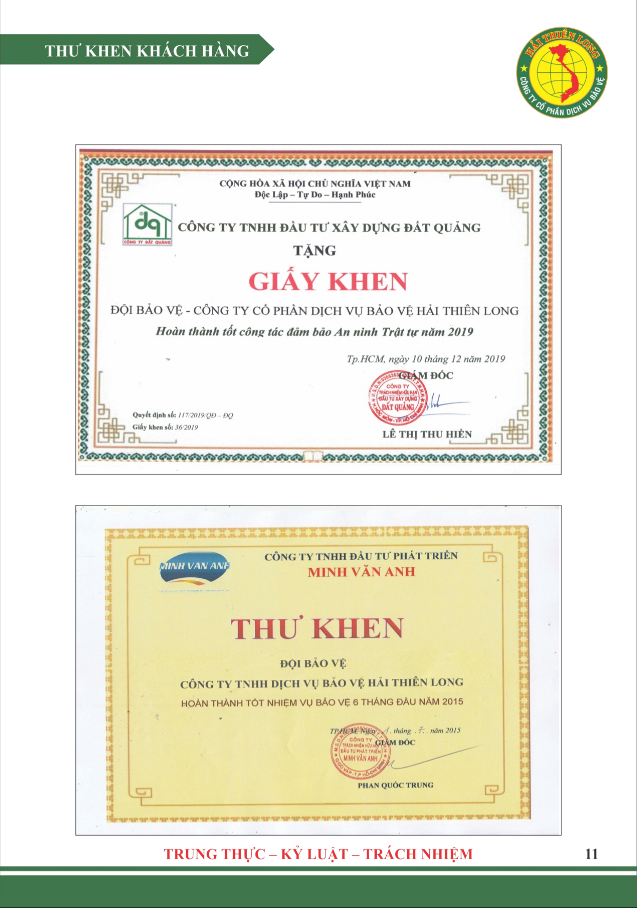 hồ sơ năng lực hải thiên long