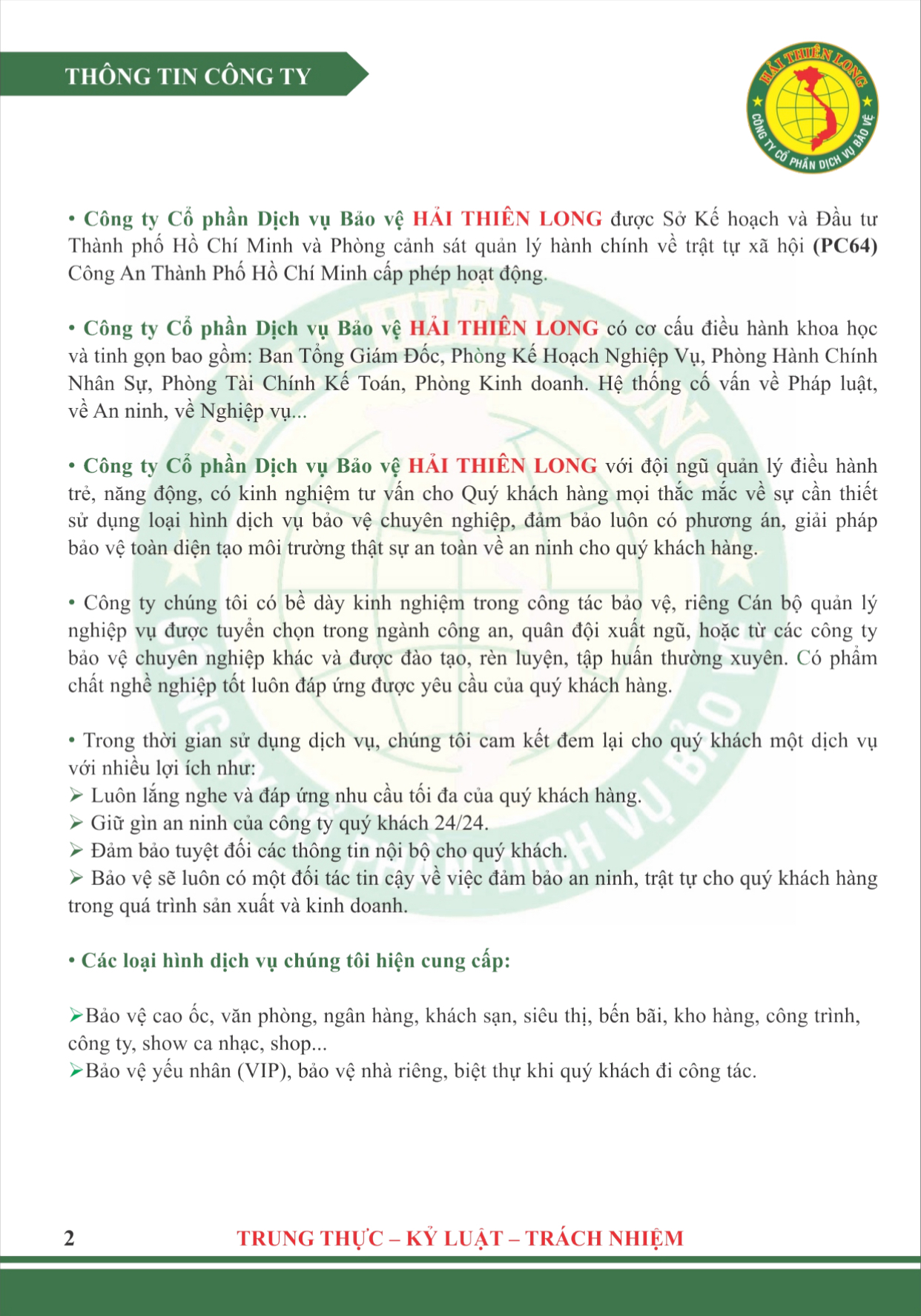 thông tin công ty hải thiên long